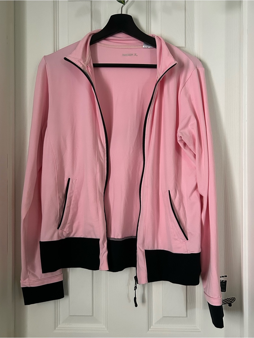 Danskin Pink Bomber Jacket with Black Trim